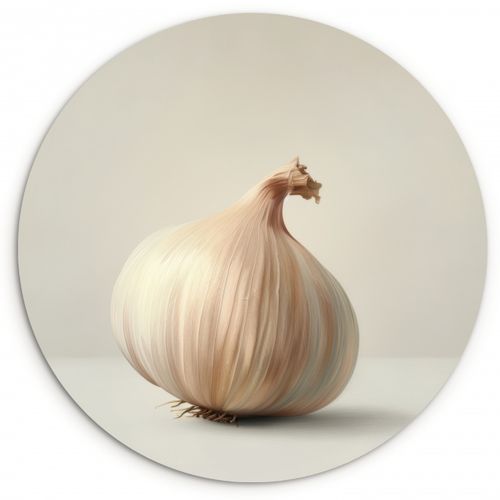 Quadro rotondo - Aglio - Naturale - Beige