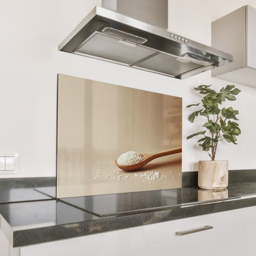 Parafango in alluminio - Cucchiaio - Riso - Legno - Beige