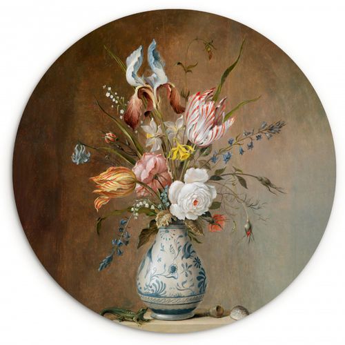 Quadro rotondo - Natura morta di fiori