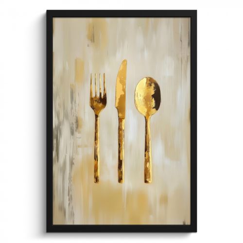 KitchenYeah - Cucina - Cornice per foto - Vernice - Oro - Posate