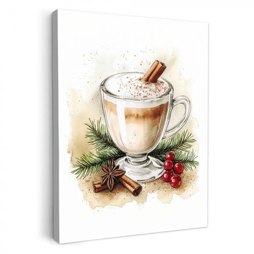 Dipinti su tela - Inverno - Caffè - Caldo - Decorazione