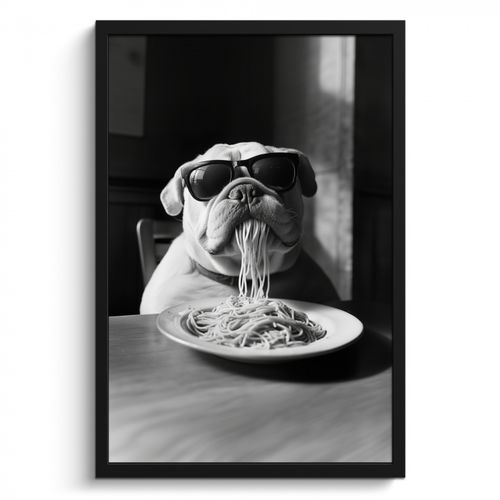 KitchenYeah - Cucina - Cornice per foto - Cane - Bulldog - Occhiali - Duro - Animali