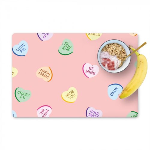 Tovagliette - Cuore - Caramelle - Pastello - Testo