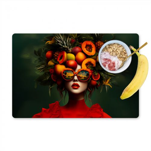 Tovagliette - Donna - Frutta - Papaya - Ananas