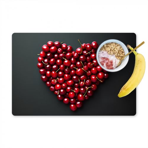 Tovagliette - Ciliegia - Cuore - Rosso - Nero