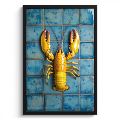 KitchenYeah - Cucina - Cornice per foto - Cancro - Giallo - Blu - Piastrelle