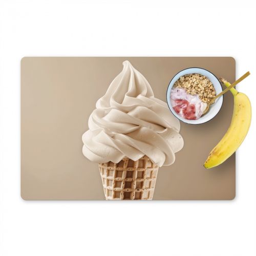 Tovagliette - Gelato - Gelato soft - Cremoso - Corno - Beige