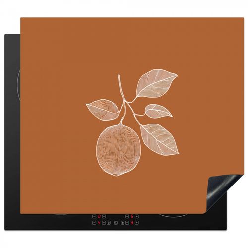 Protezione piano induzione - Arancione - Disegnato - Foglie - Marrone