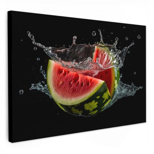 Dipinti su tela - Anguria - Nero - Acqua - Frutta - Melone