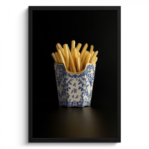 KitchenYeah - Cucina - Cornice per foto - Patatine fritte - Porcellana - Blu Delft - Cibo