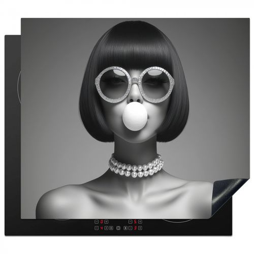 Protezione piano induzione - Donna - Bianco e nero - Collana - Occhiali da sole