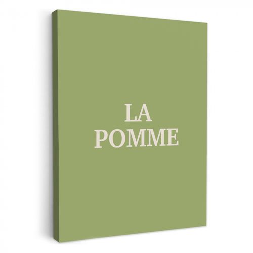 Dipinti su tela - Mela - Verde - Minimalista