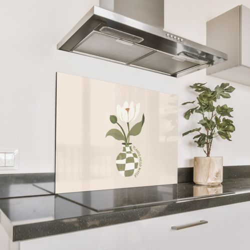 Parafango in alluminio - Fiore - Bianco - Vaso - Citazione