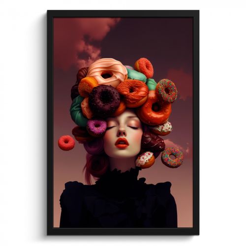 KitchenYeah - Cucina - Cornice per foto - Donna - Ciambelle - Colorate