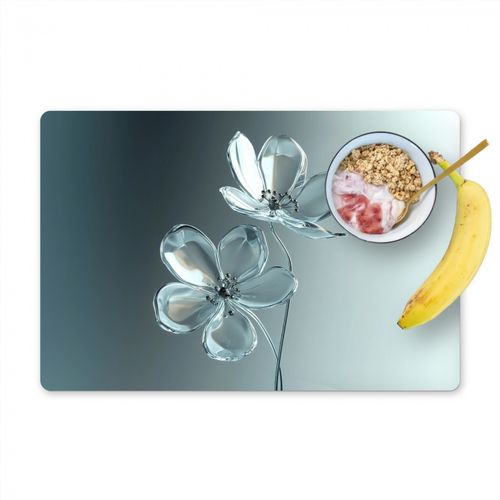 Tovagliette - Cristallo - Fiori - Grigio