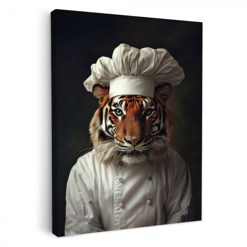 Dipinti su tela - Tiger - Abbigliamento da cuoco - Marrone
