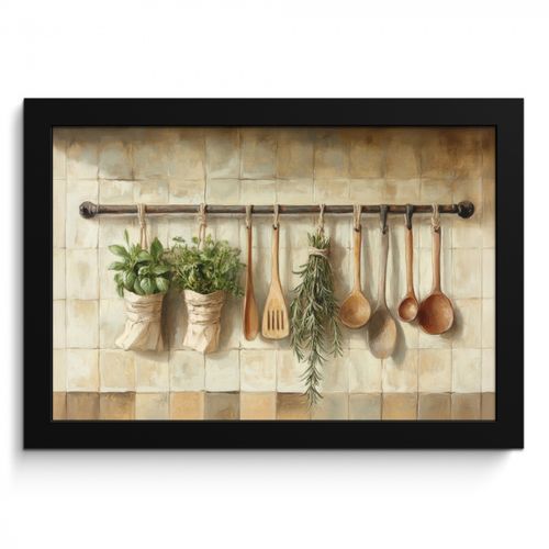 KitchenYeah - Cucina - Cornice per foto - Legno - Utensili da cucina - Natura morta - Piastrelle