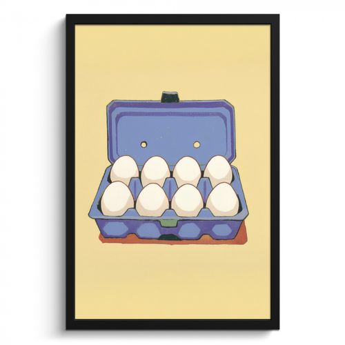 KitchenYeah - Cucina - Cornice per foto - Uova - Scatola - Minimalista - Blu