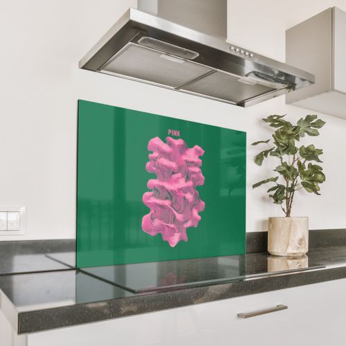 Astratto - Rosa - Linee - Verde