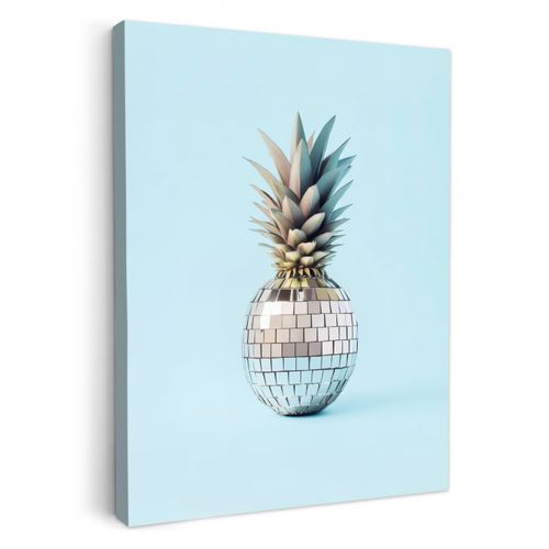 Dipinti su tela - Blu - Ananas - Disco - Discoball