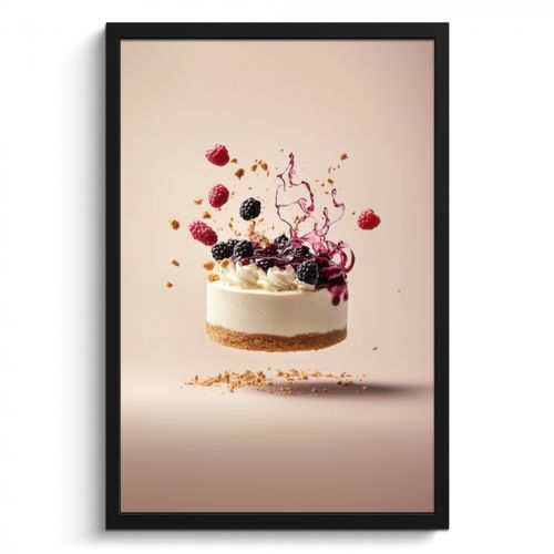 KitchenYeah - Cucina - Cornice per foto - Cheesecake - Cibo - Rosa - Torta