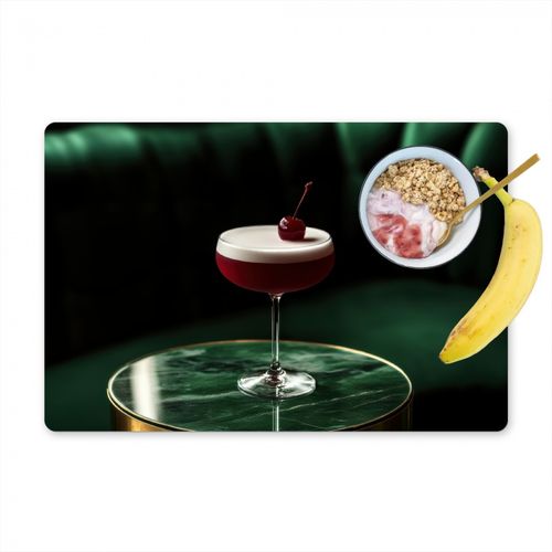 Tovagliette - Ciliegia - Cocktail - Rosso - Marmo