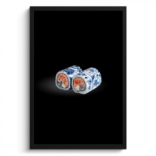 KitchenYeah - Cucina - Cornice per foto - Sushi - Blu Delft - Riso - Pesce - Elegante