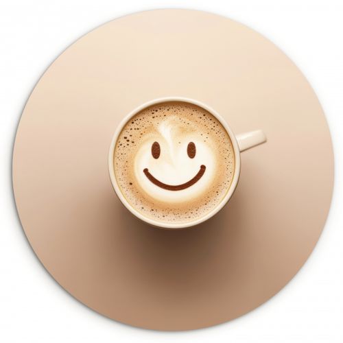Caffè - Schiuma di latte - Sorriso - Beige