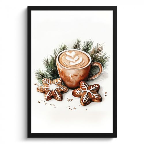 KitchenYeah - Cucina - Cornice per foto - Caffè - Torta - Inverno - Arte - Natale