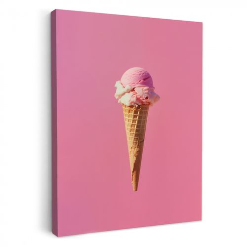 Dipinti su tela - Corno - Paletta per gelato - Rosa