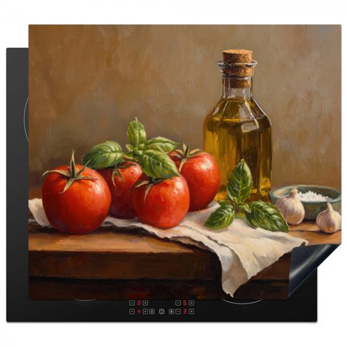 Protezione piano induzione - Pomodori - Olio d'oliva - Natura morta