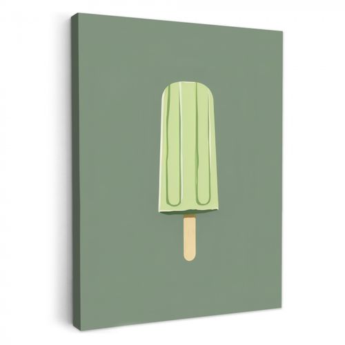 Dipinti su tela - Verde - Gelato all'acqua - Bastoncino - Illustrazione