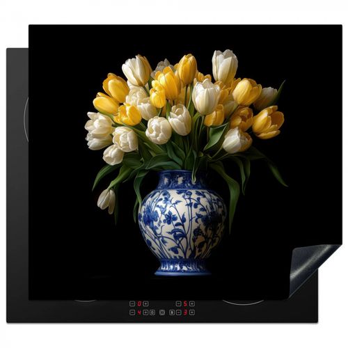 Protezione piano induzione - Giallo - Tulipani - Vaso - Fiori