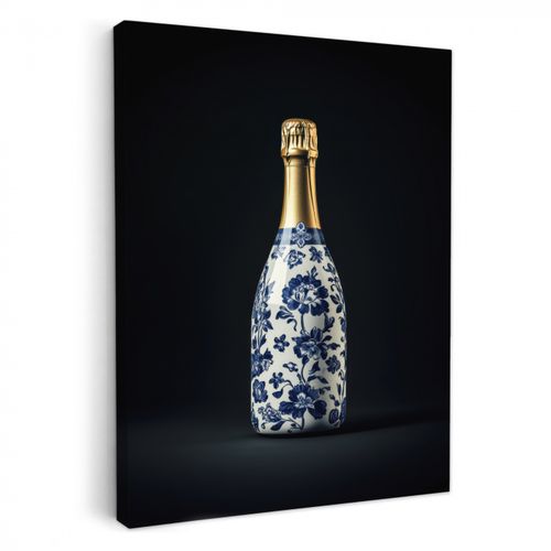 Dipinti su tela - Champagne - Fiori - Oro - Chic