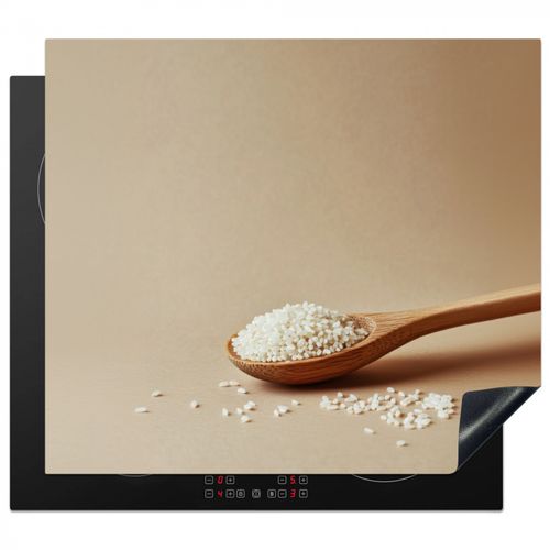Protezione piano induzione - Cucchiaio - Riso - Legno - Beige