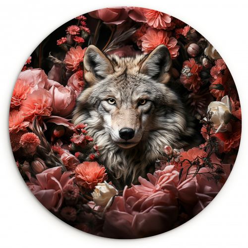 Quadro rotondo - Sussurri nella natura selvaggia