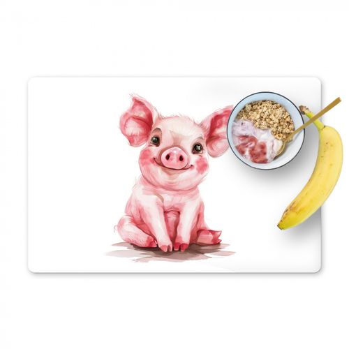 Tovagliette - Maiale - Rosa - Animale bambino - Animali della fattoria