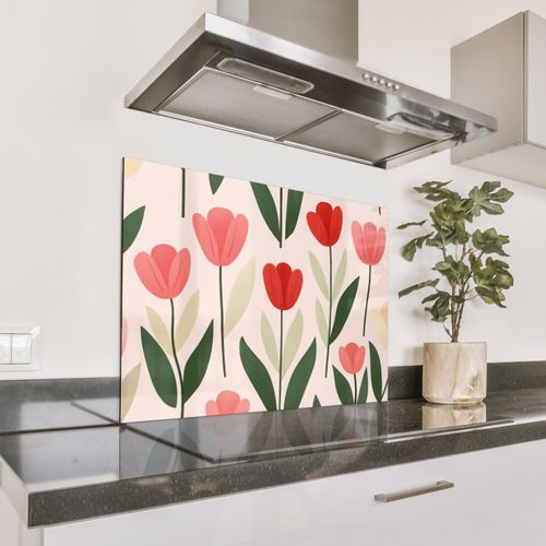 Parafango in alluminio - Tulipani - Moderni - Rosa