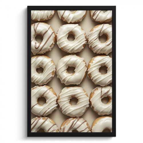 KitchenYeah - Cucina - Cornice per foto - Ciambelle - Cioccolato - Bianco - Beige