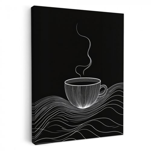 Disegno lineare - Tazza da caffè - Nero
