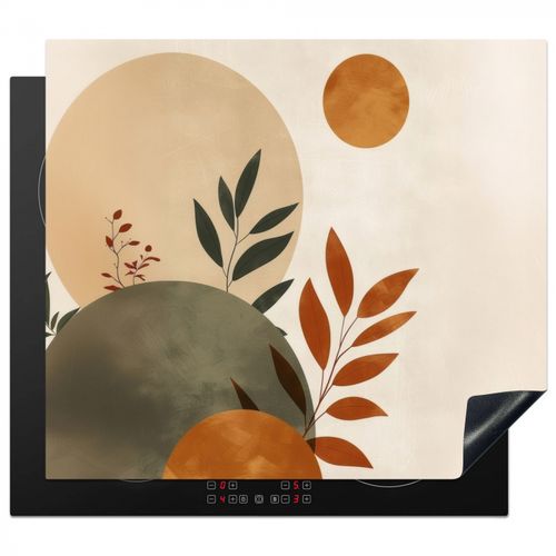 Protezione piano induzione - Forme - Rotonde - Foglie - Beige
