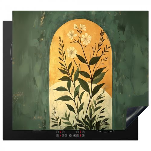 Protezione piano induzione - Pianta - Fiori - Bianco