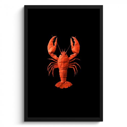 KitchenYeah - Cucina - Cornice per foto - Aragosta - Carta - Carta origami - Rosso