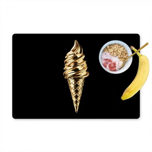 Tovagliette - Gelato - Oro - Nero - Cibo