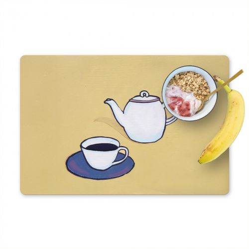 Tovagliette - Teiera - Tazza - Beige - Illustrazione