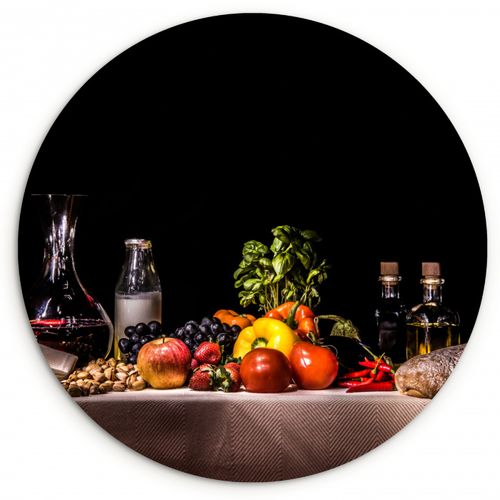 Quadro rotondo - Composizione culinaria