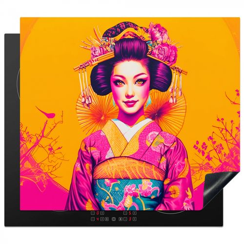 Protezione piano induzione - Fiori - Donna - Kimono - Rosa