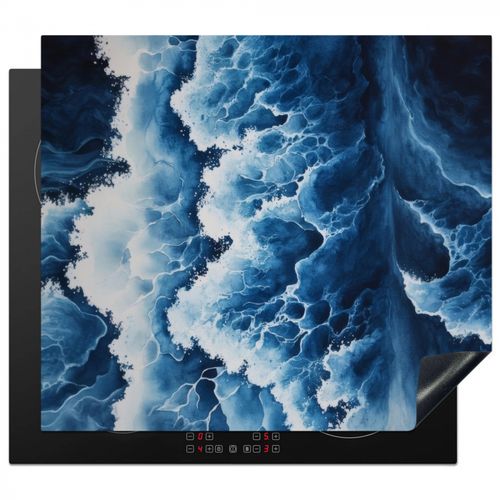 Protezione piano induzione - Onde - Blu - Schiuma