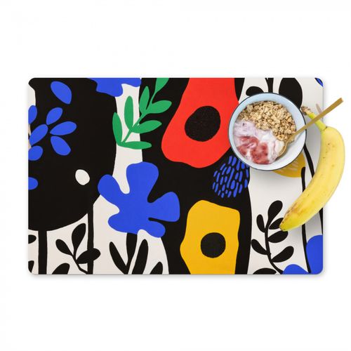 Fiori - Foglie - Astratto - Nero