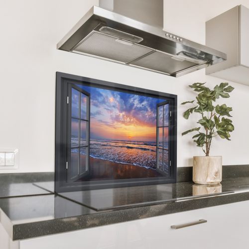 Parafango in alluminio - Tramonto sul mare Punto di vista